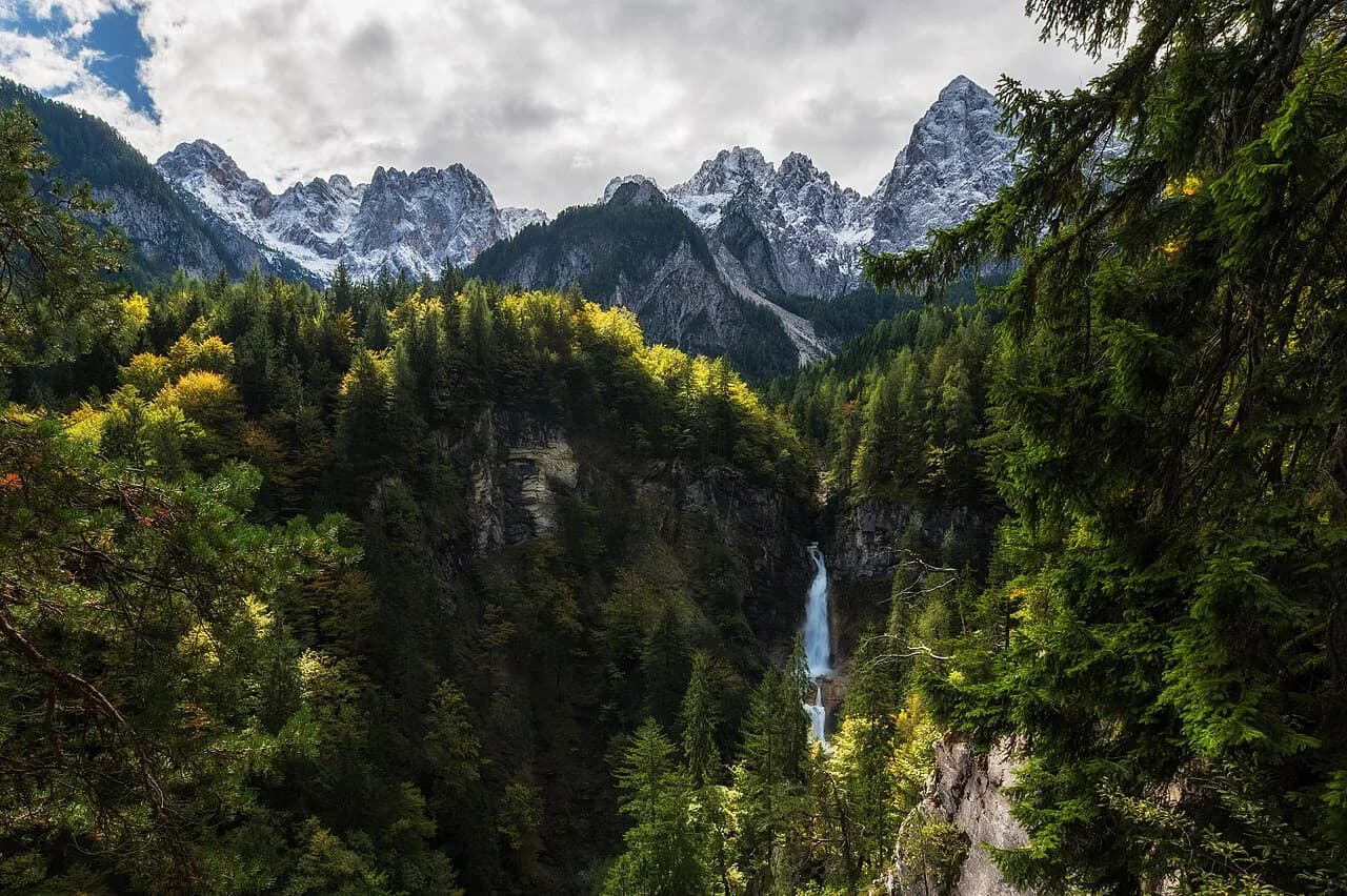 Martuljek Waterfall: Upper and Lower Falls Near Kranjska Gora