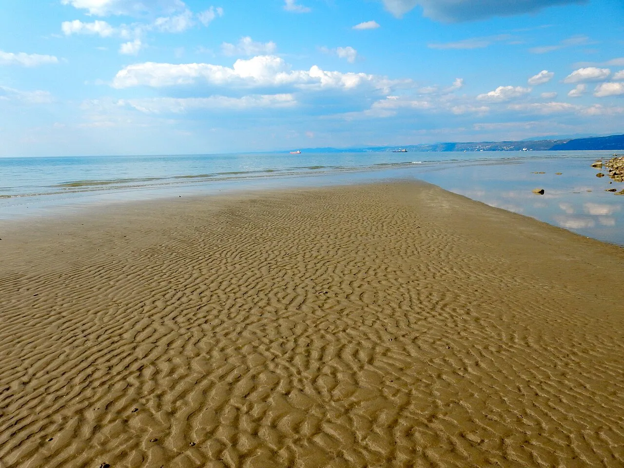 Low tide on the shore at Ankaran.