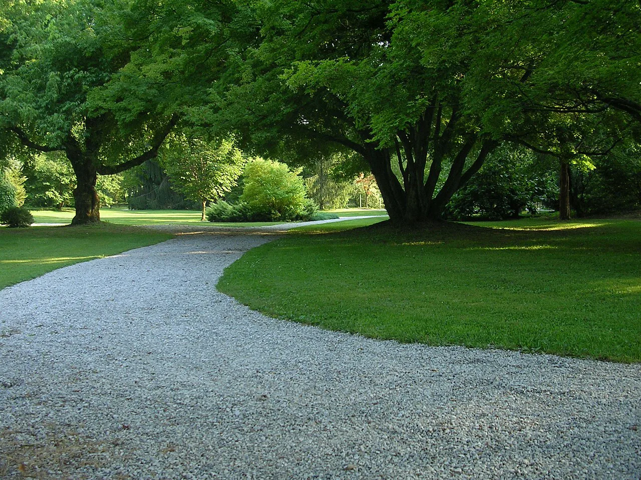 A path through Arboretum Volčji Potok.