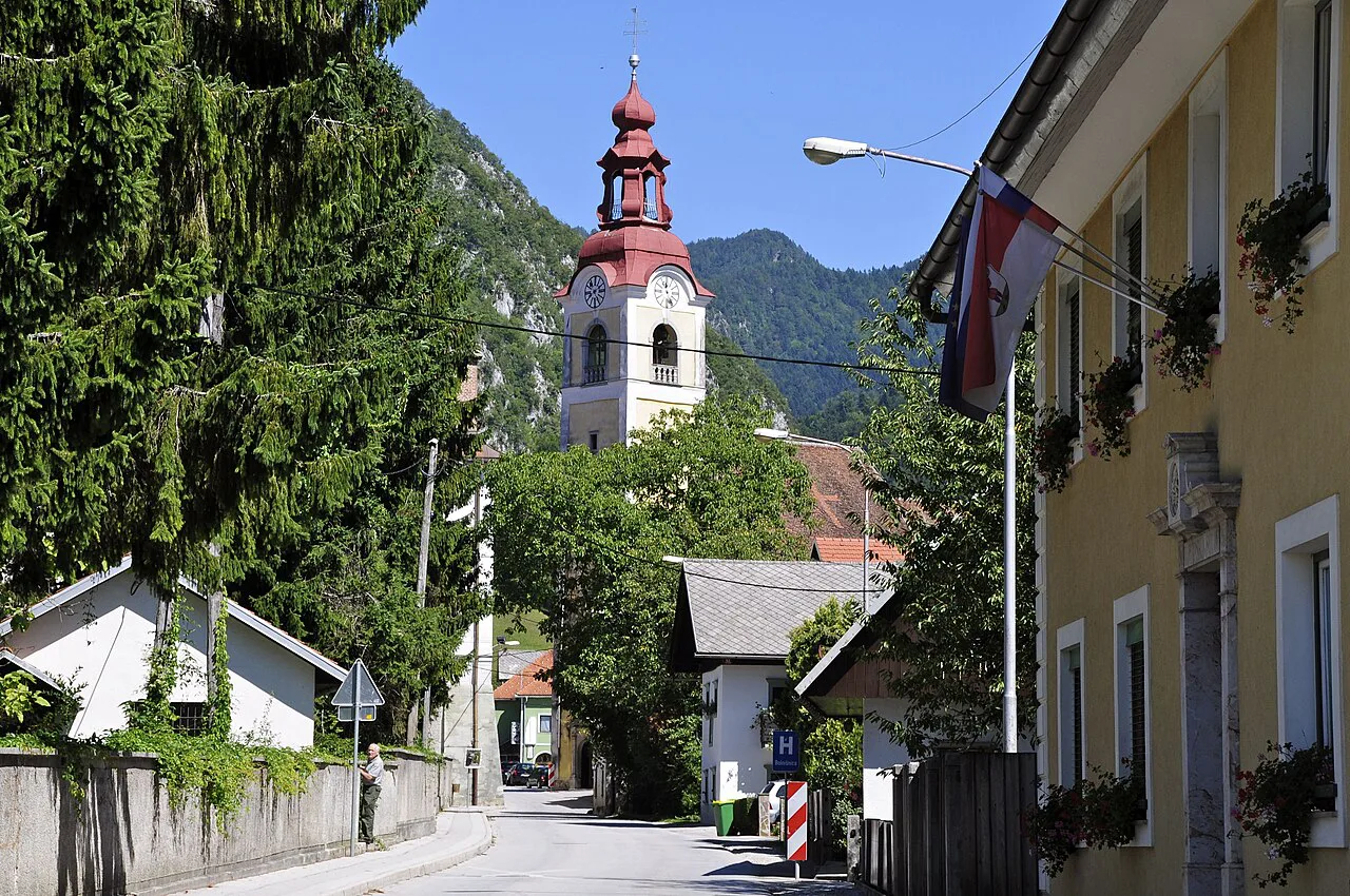 The church in Begunje na Gorenjskem.