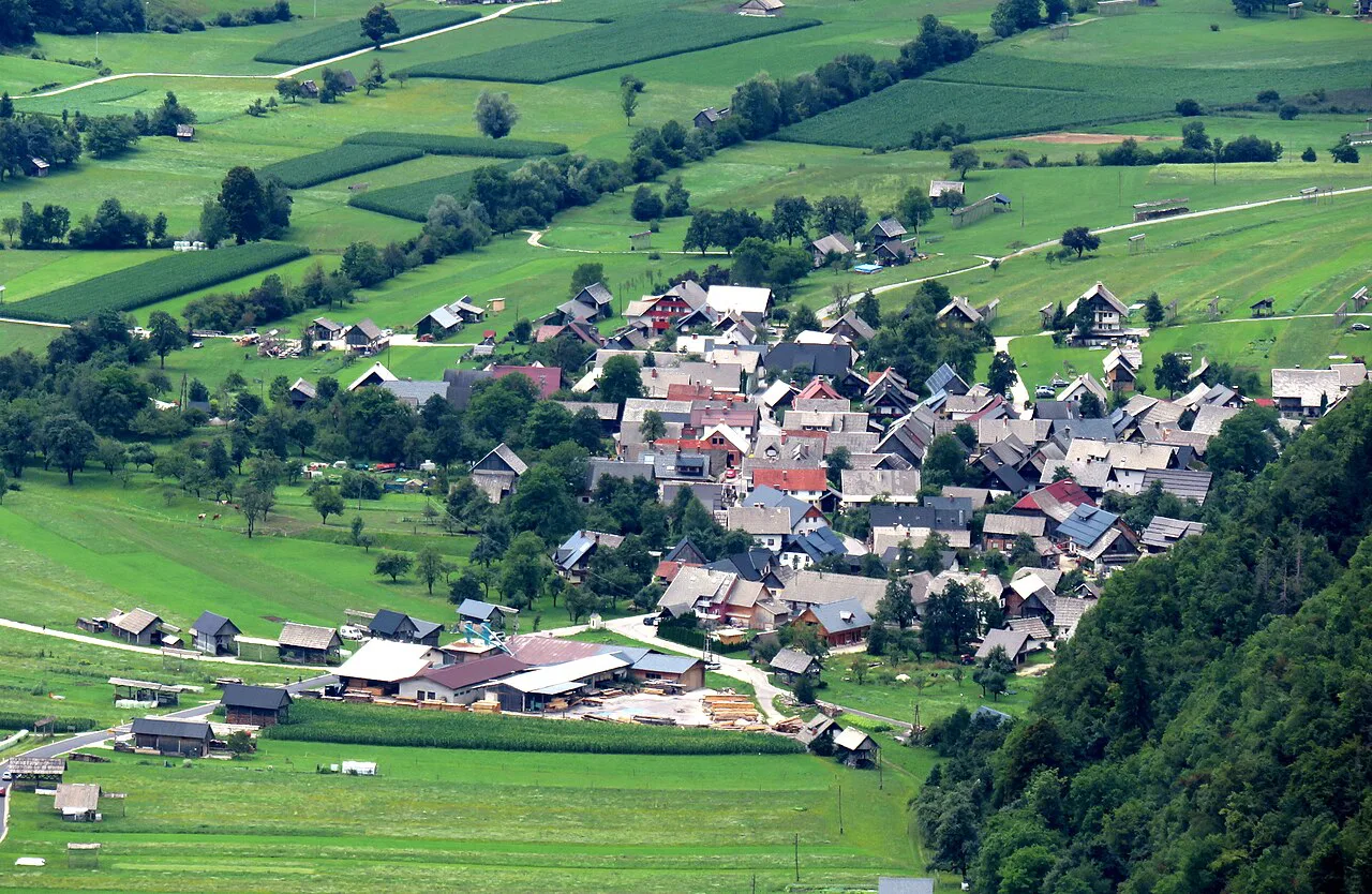 Bohinjska Češnjica in the Bohinj valley.