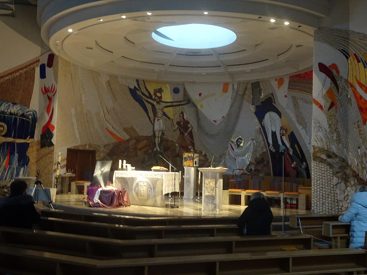 Inside Saint Mark's parish church in Koper.