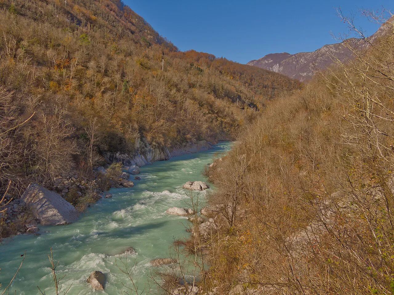 The Soča gorge below Kobarid.