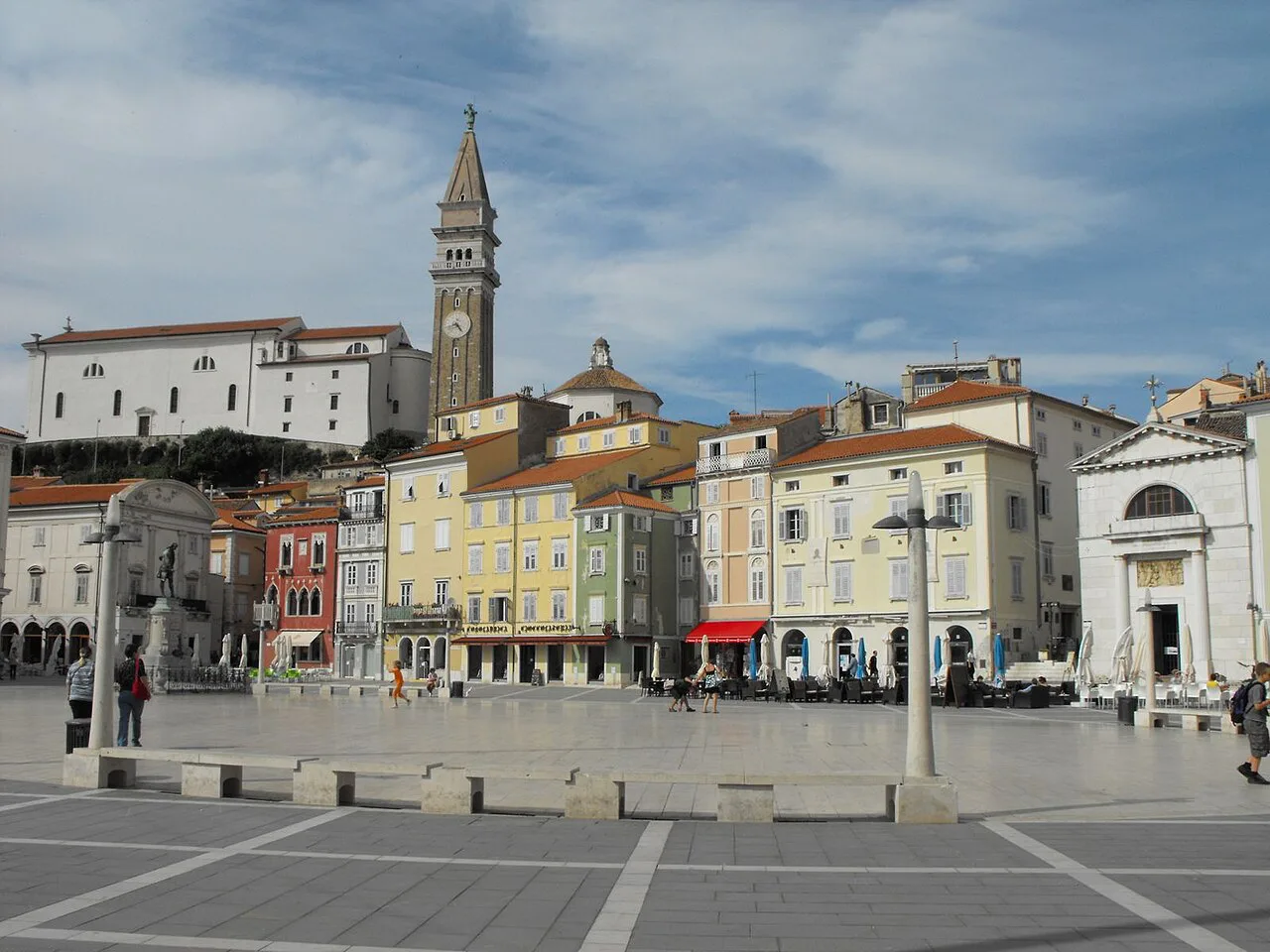 Tartini Square and St George's bell tower.