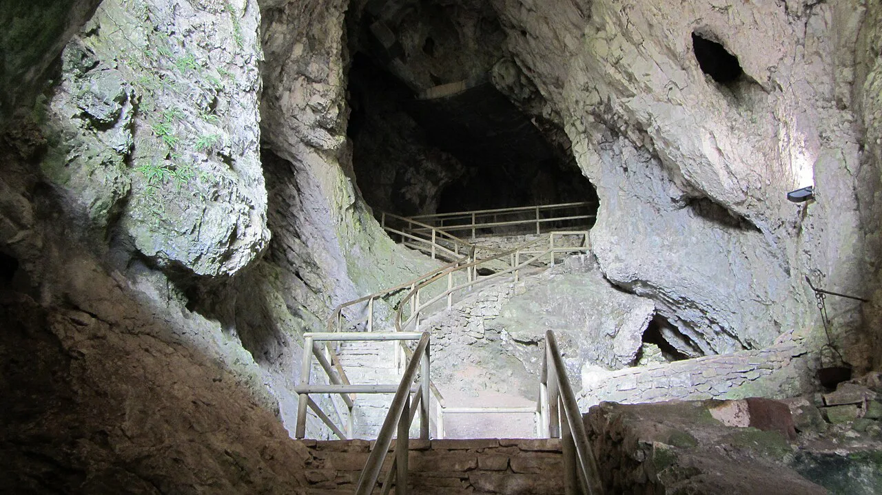 The cave passage behind Predjama Castle.