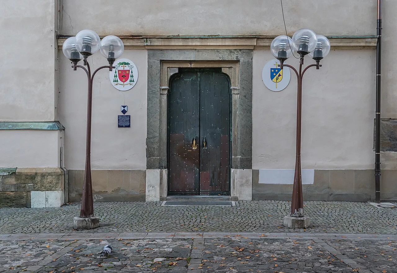 The doorway of Celje Cathedral.