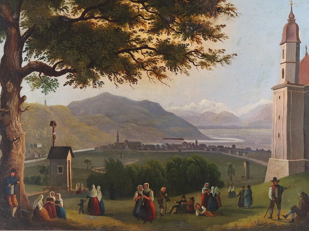 Celje Castle in a painting from about 1840.