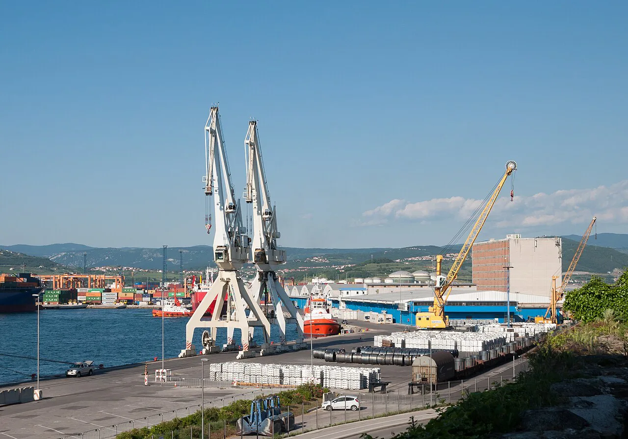Cranes in the Port of Koper.