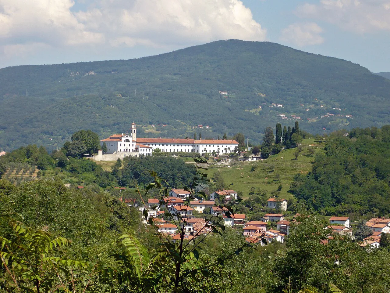 Kostanjevica Monastery on its hill above Nova Gorica.