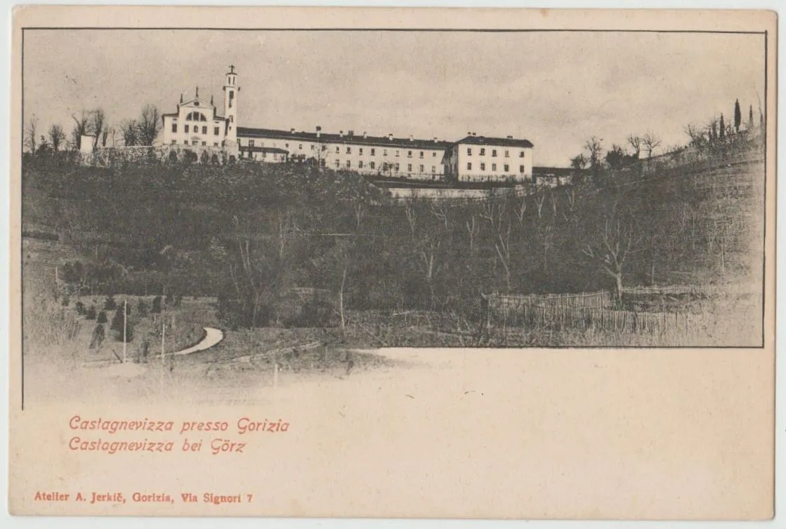 Kostanjevica Monastery on a 1900 postcard.