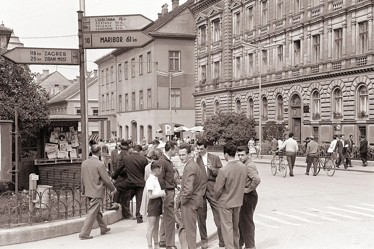 Krekov trg in Celje in 1960.