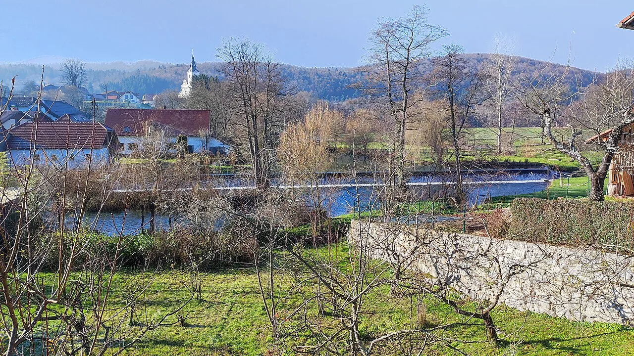 The Krka at the village of Krka.