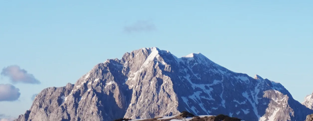 A peak of the Kamnik-Savinja Alps seen from Krvavec.
