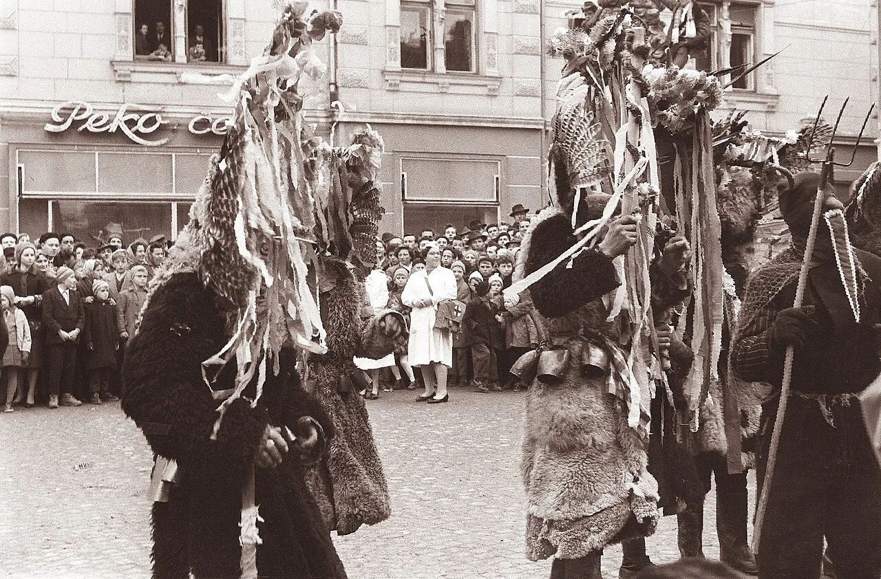 Kurenti at the Ptuj carnival in 1961.
