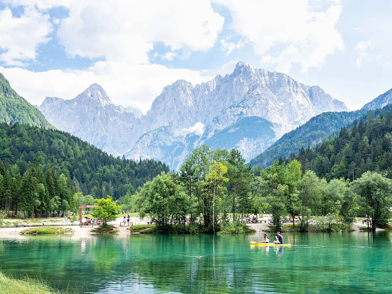Lake Jasna below the Julian Alps.