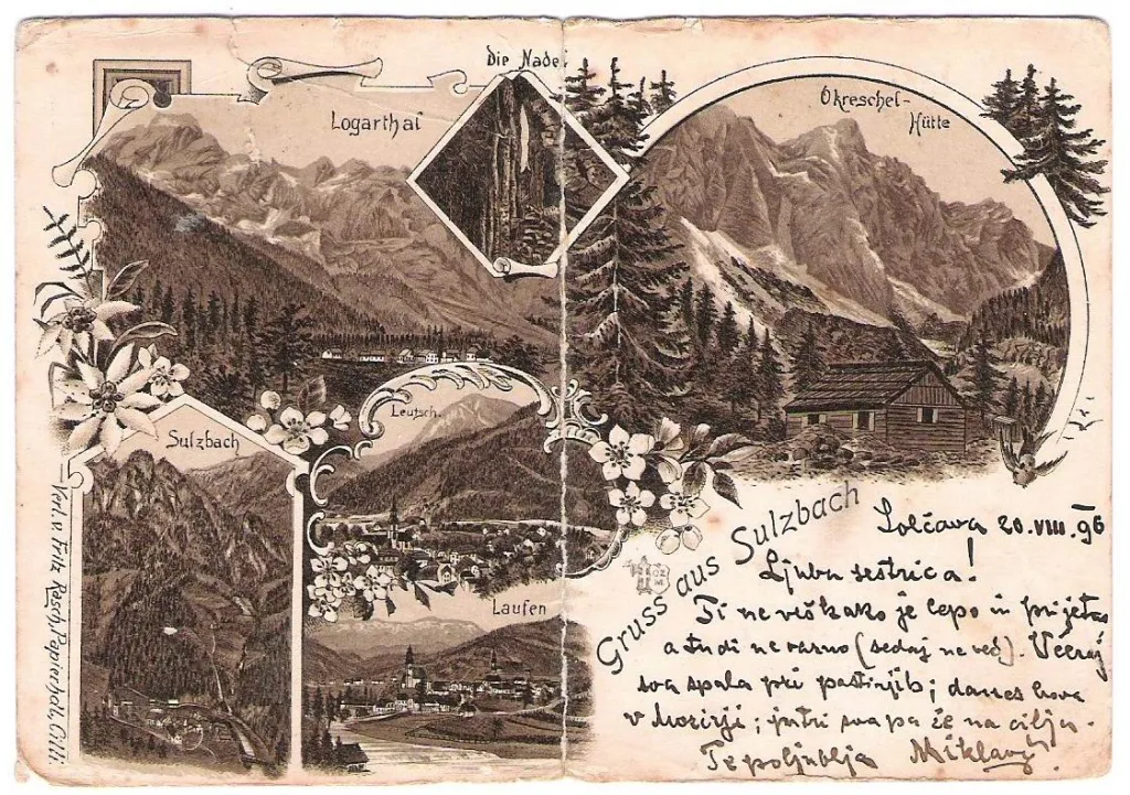 Logar valley on an 1896 postcard.
