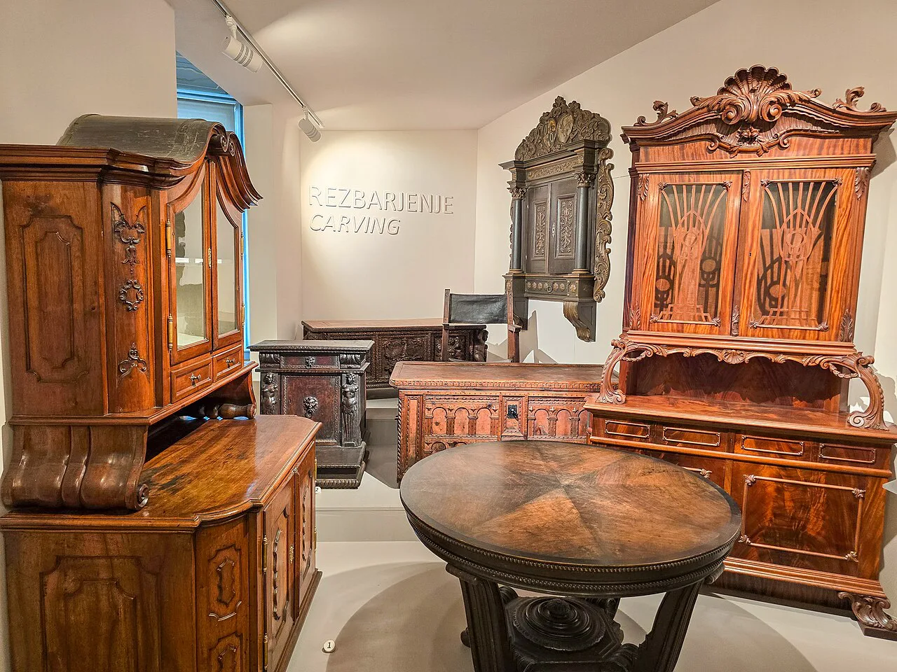Furniture in the Regional Museum in Maribor Castle.