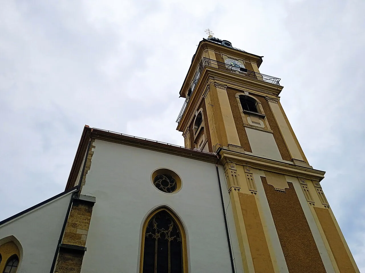 The bell tower of Maribor Cathedral.