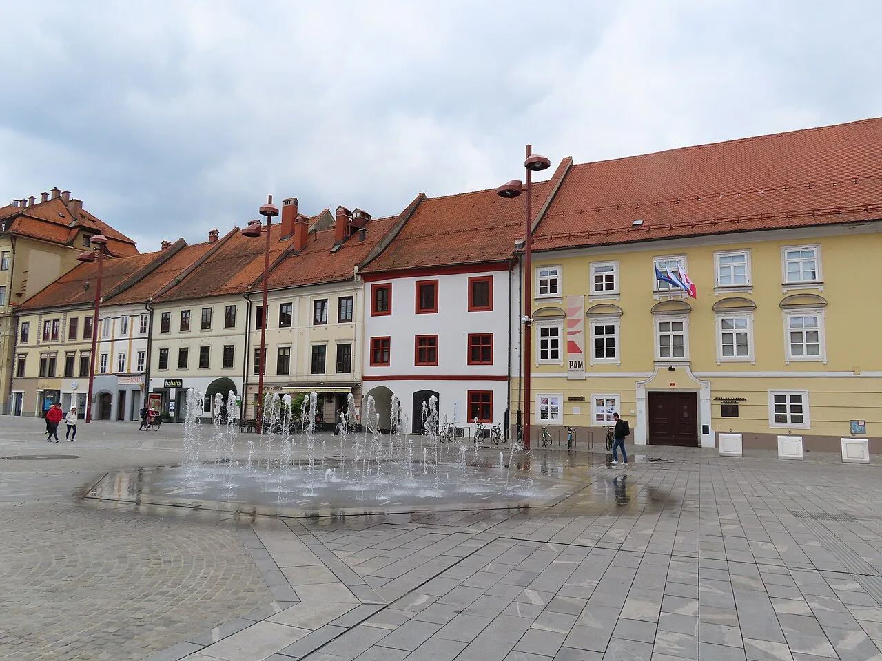 The fountain on Maribor's Main Square.