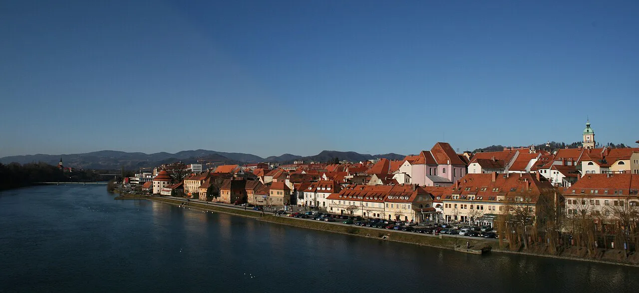 Maribor along the Drava.