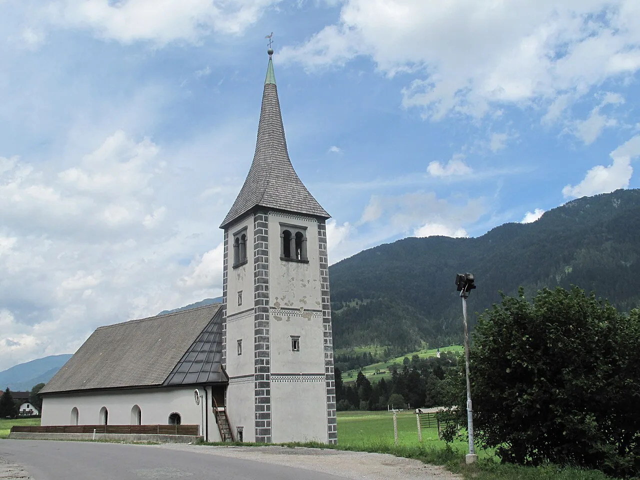 The church in Mojstrana.