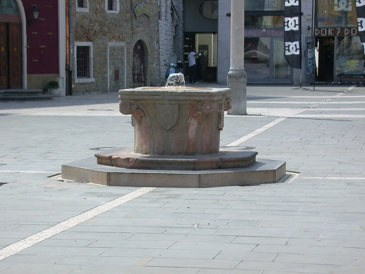 The fountain on Carpaccio Square in Koper.