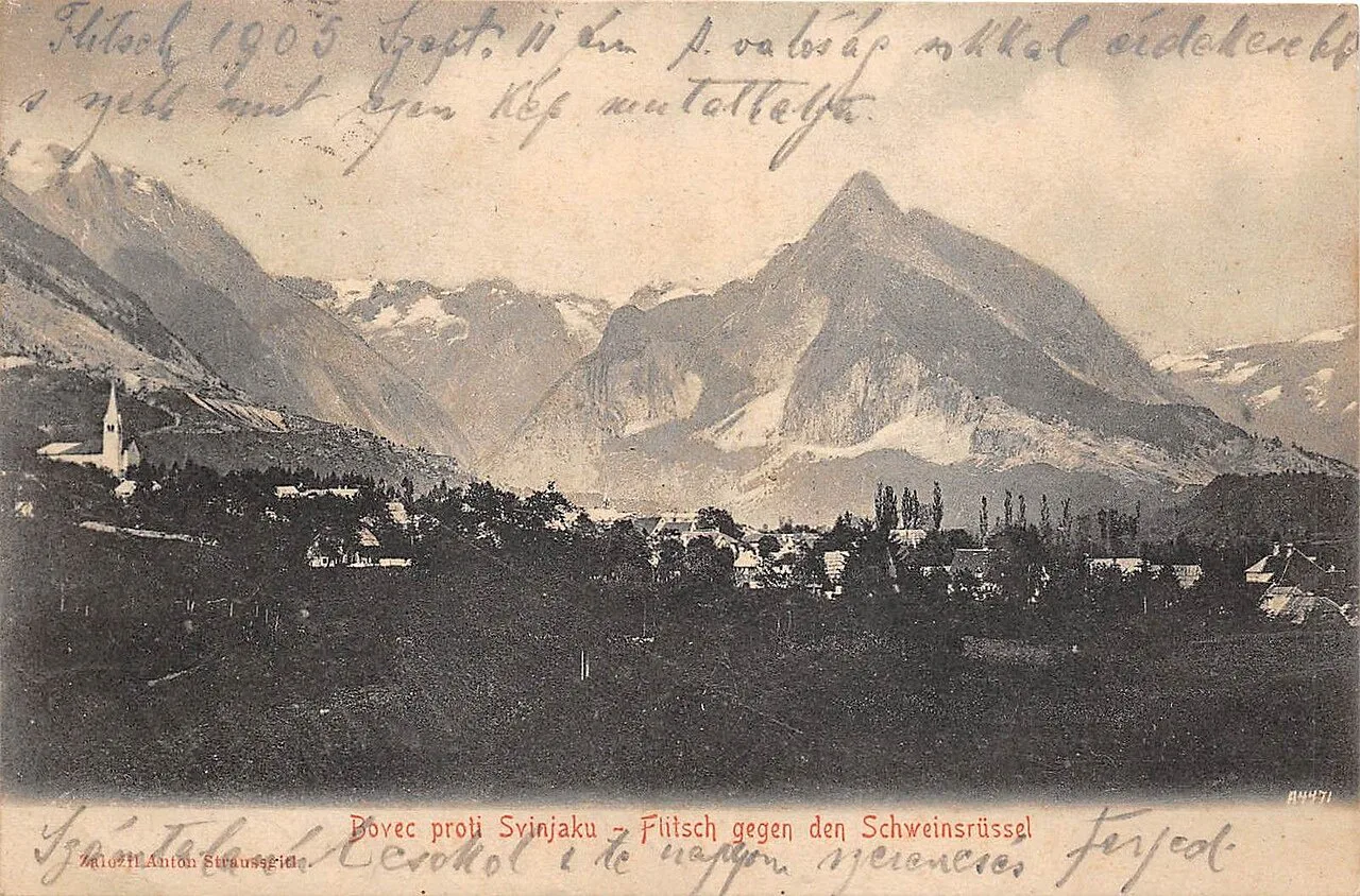 Bovec on a 1905 postcard.