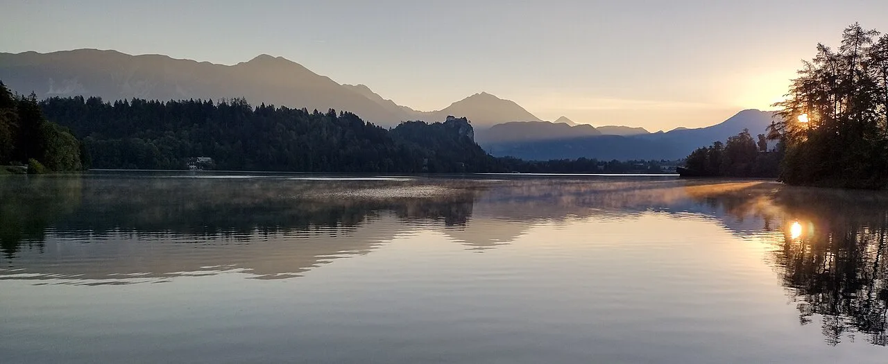 Lake Bled in the early light.