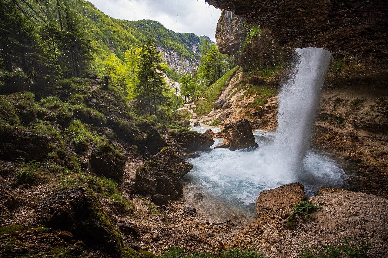 The Peričnik waterfall.