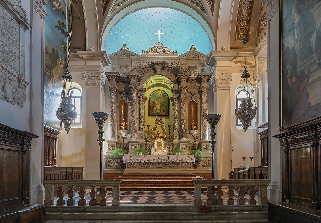 Inside St George's Church in Piran.