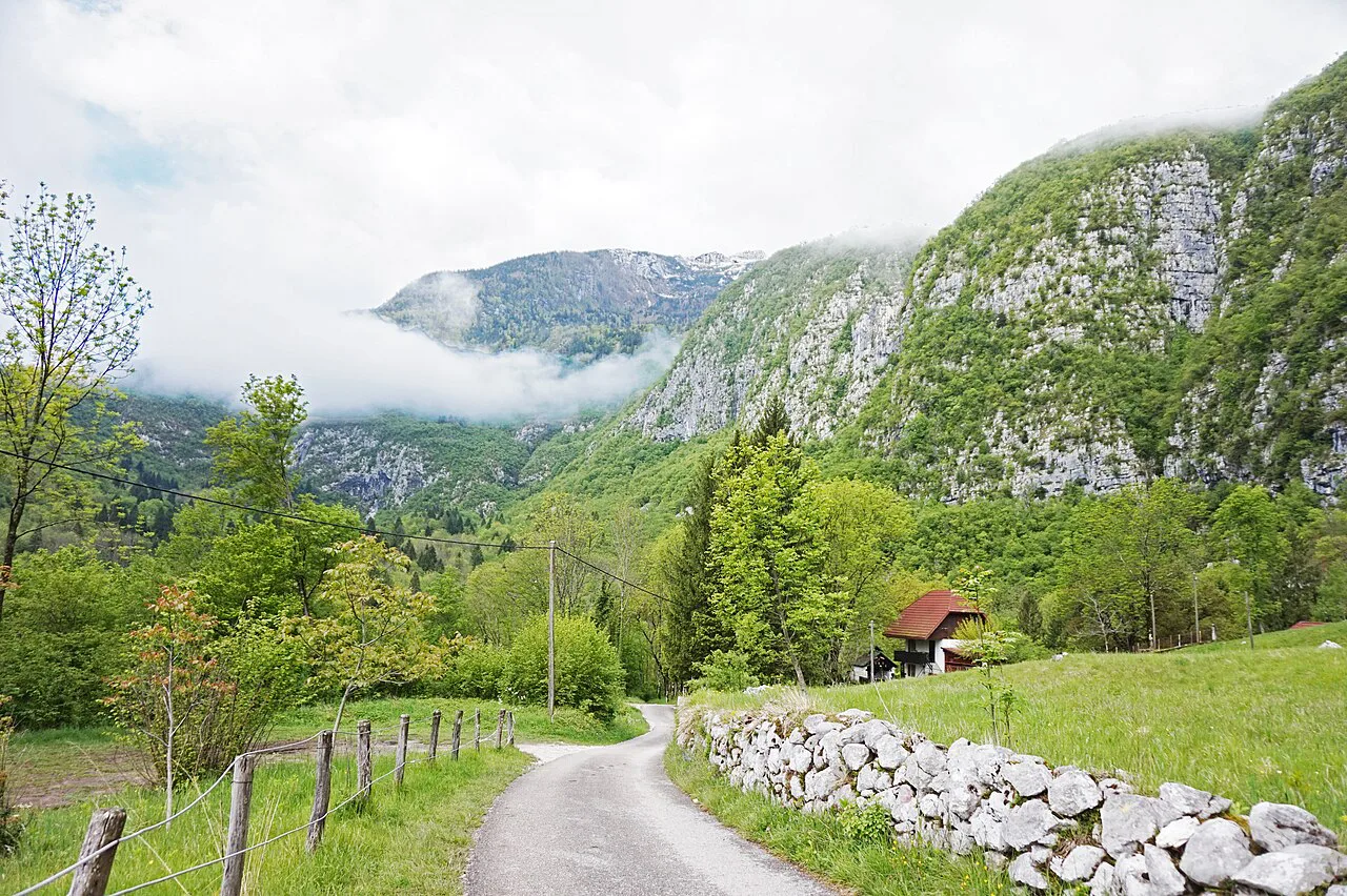 A lane through Plužna.