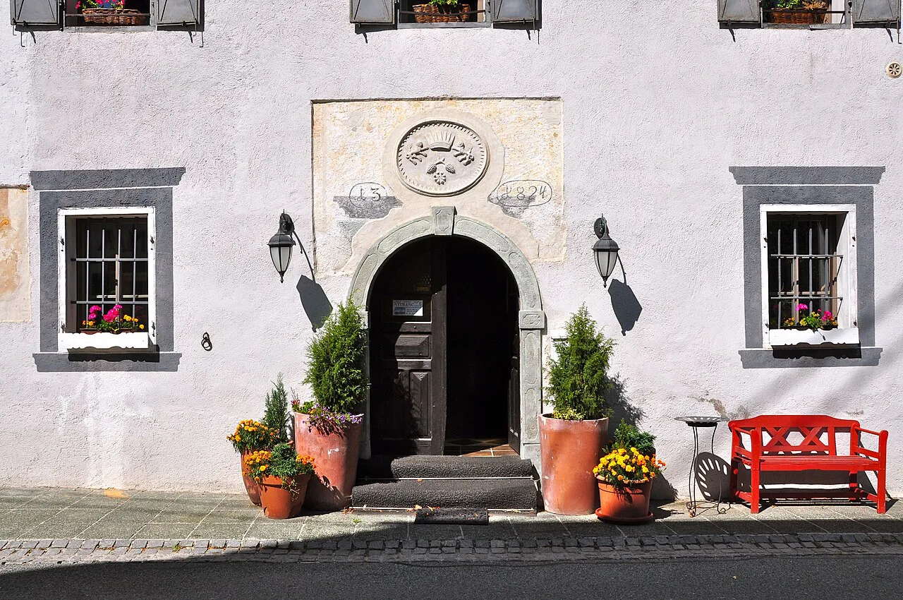 A painted doorway in Podkoren.