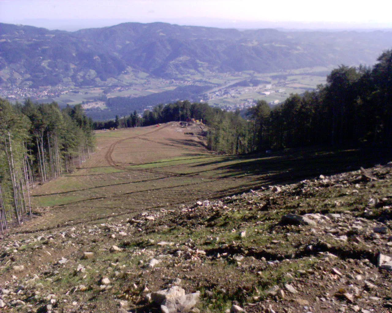 A Pohorje slope above the Drava valley.