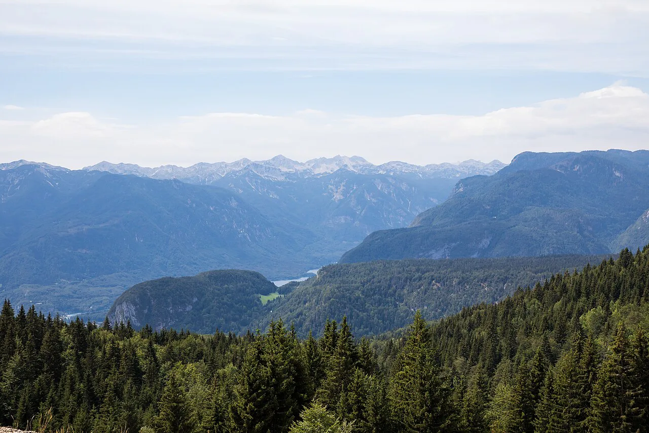 The view from Zajamniki on Pokljuka.