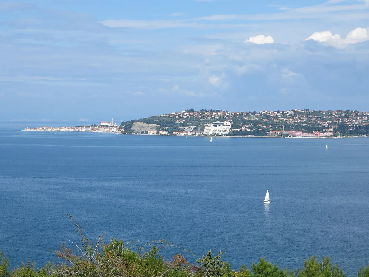 Portorož seen across the bay.