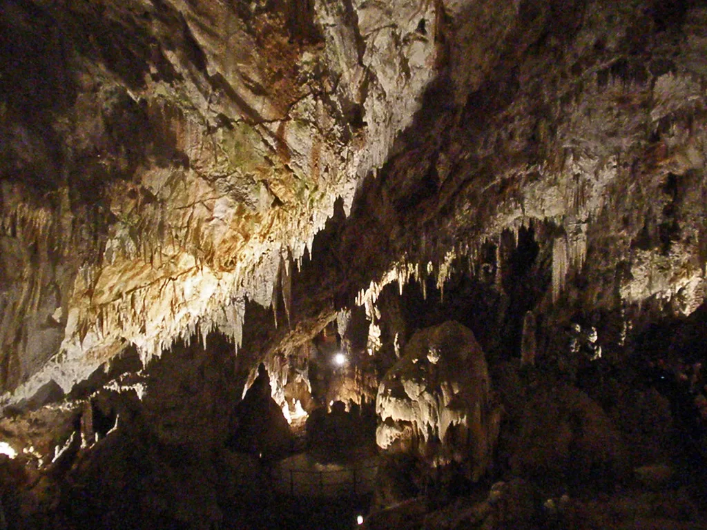 Formations in Postojna Cave.