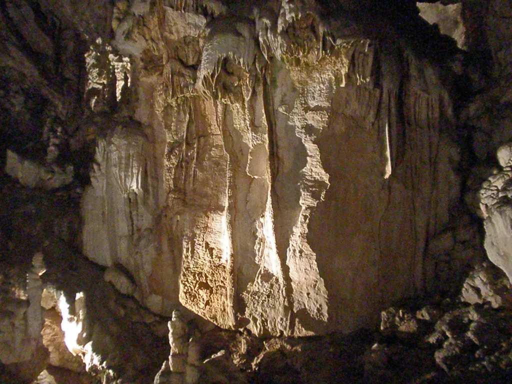 Formations in Postojna Cave.