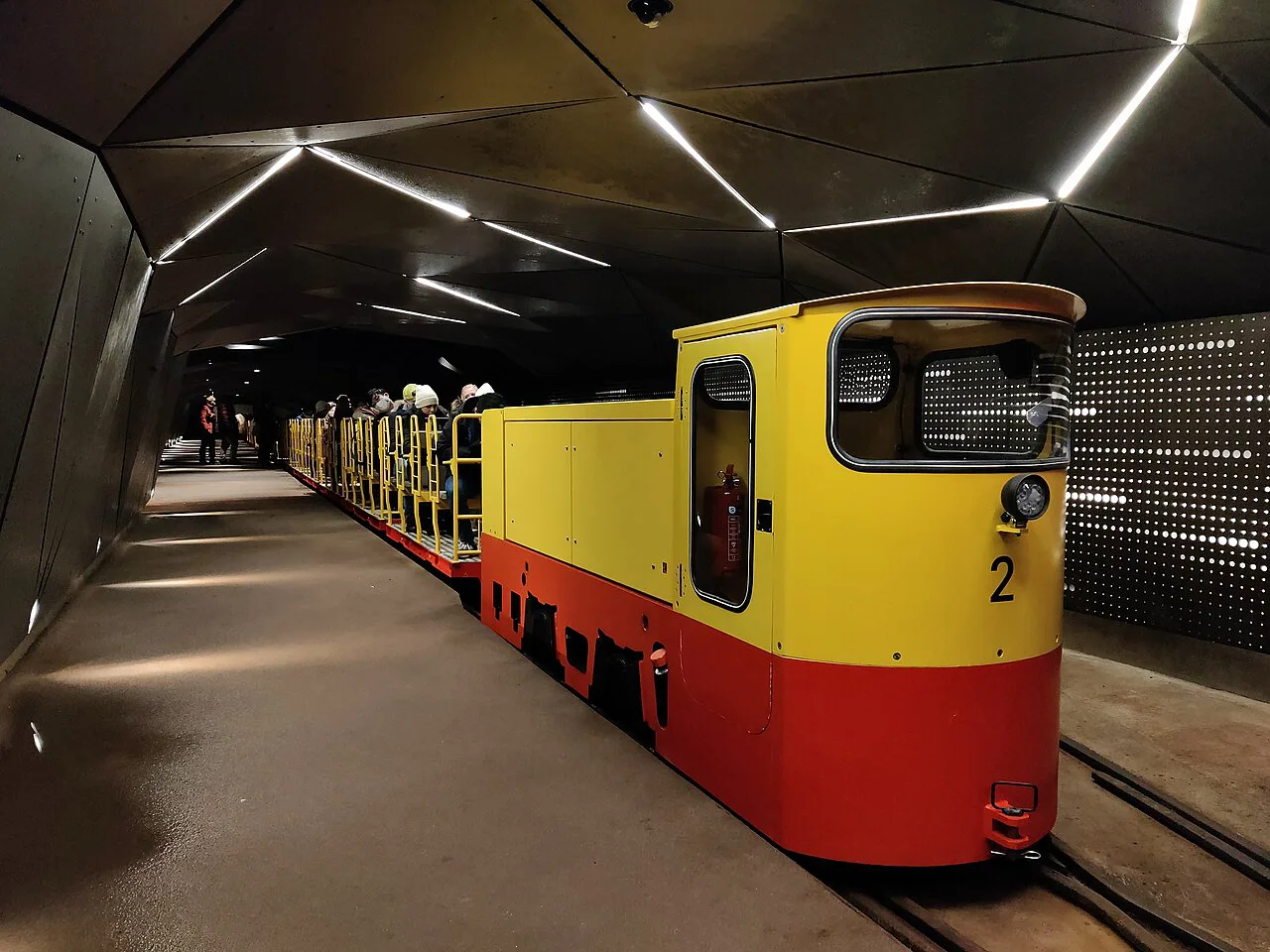 The cave train at Postojna.