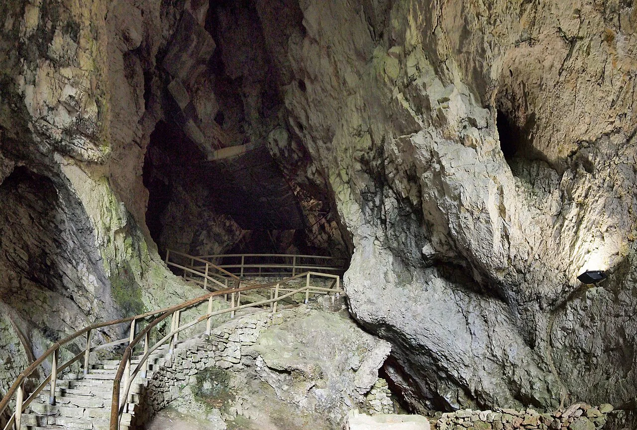 The cave passage behind Predjama Castle.