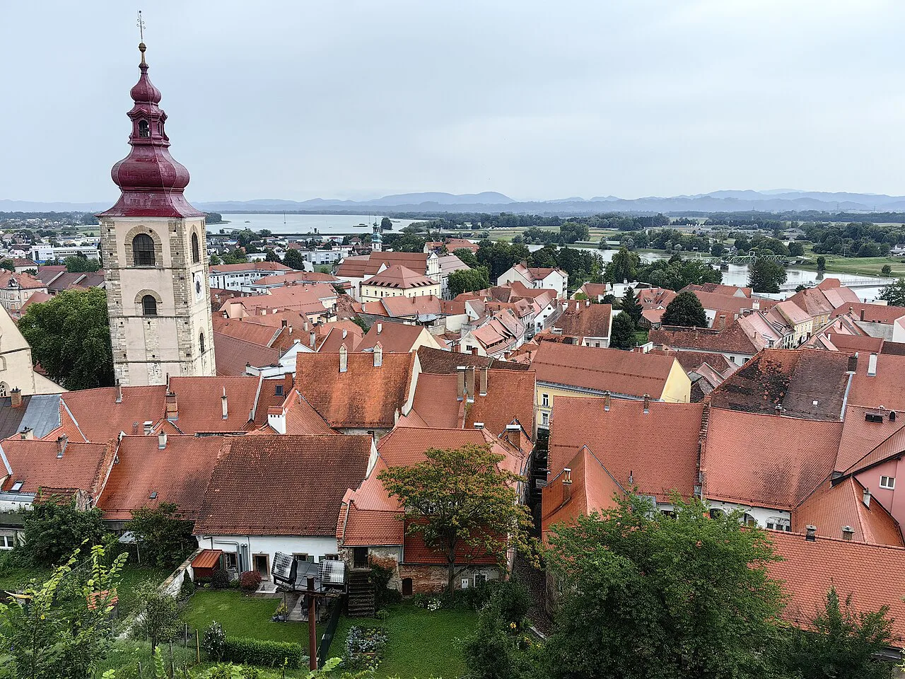 Ptuj old town from the castle.
