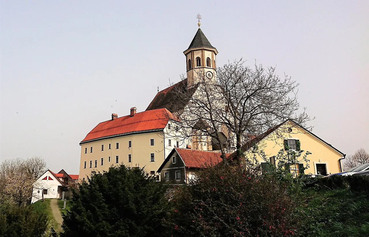 The basilica at Ptujska Gora above the village.