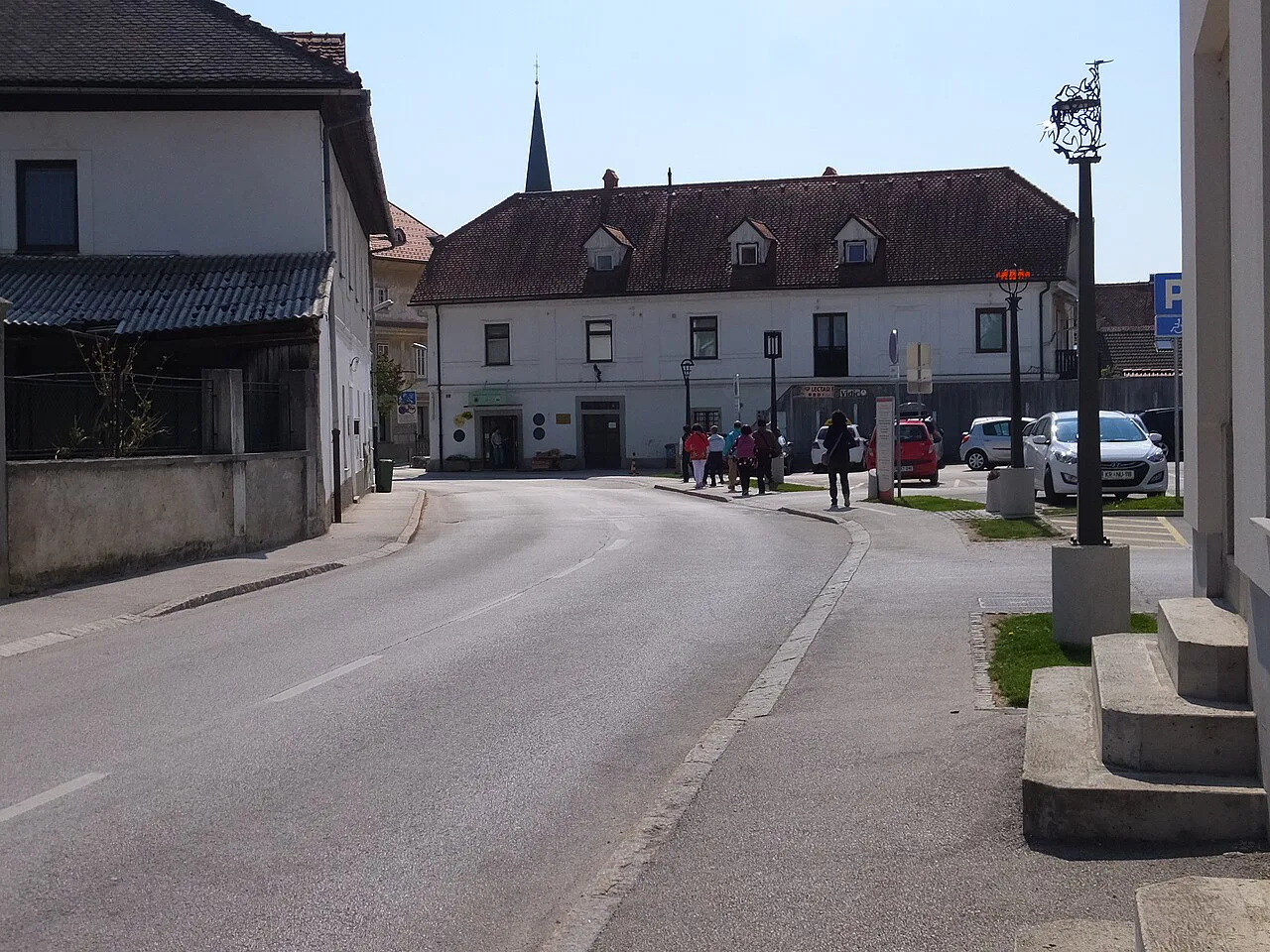 A street in Radovljica's old town.