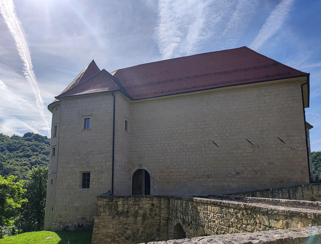A wing of Rajhenburg Castle.