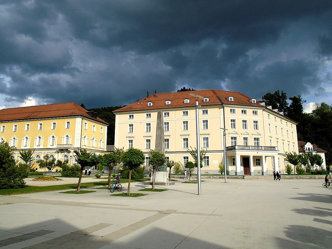 Spa buildings on Zdraviliški trg in Rogaška Slatina.