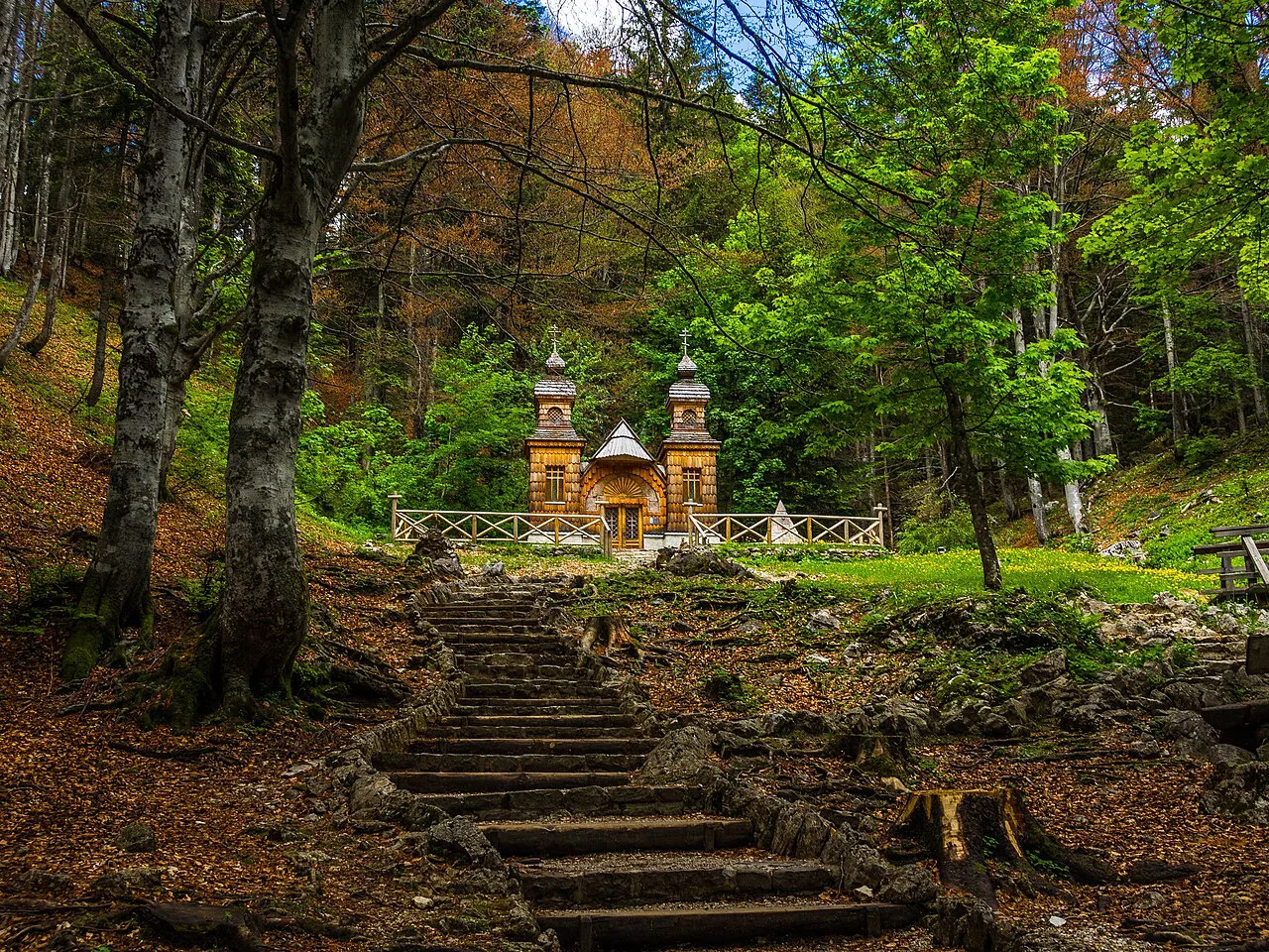 The Russian Chapel on the Vršič road.