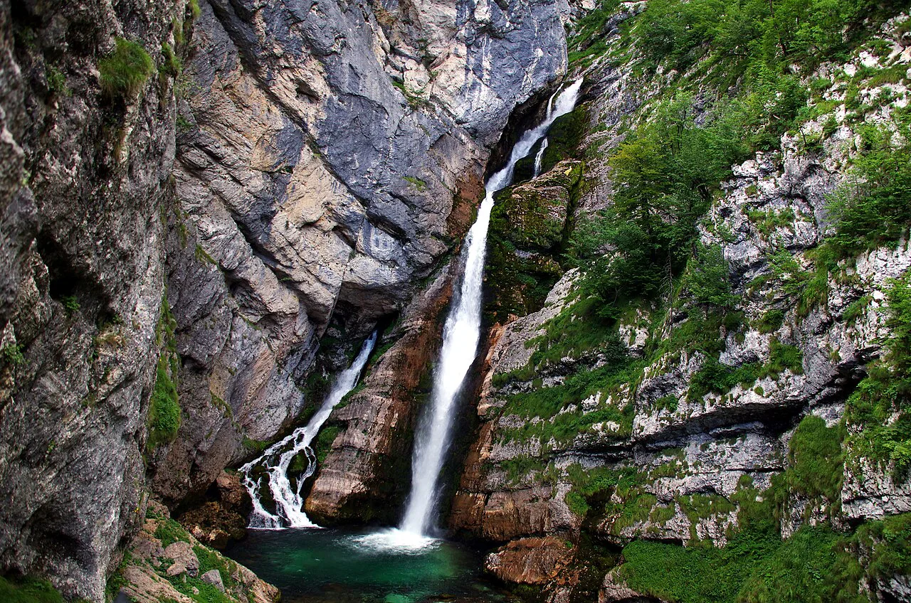 The Savica waterfall.