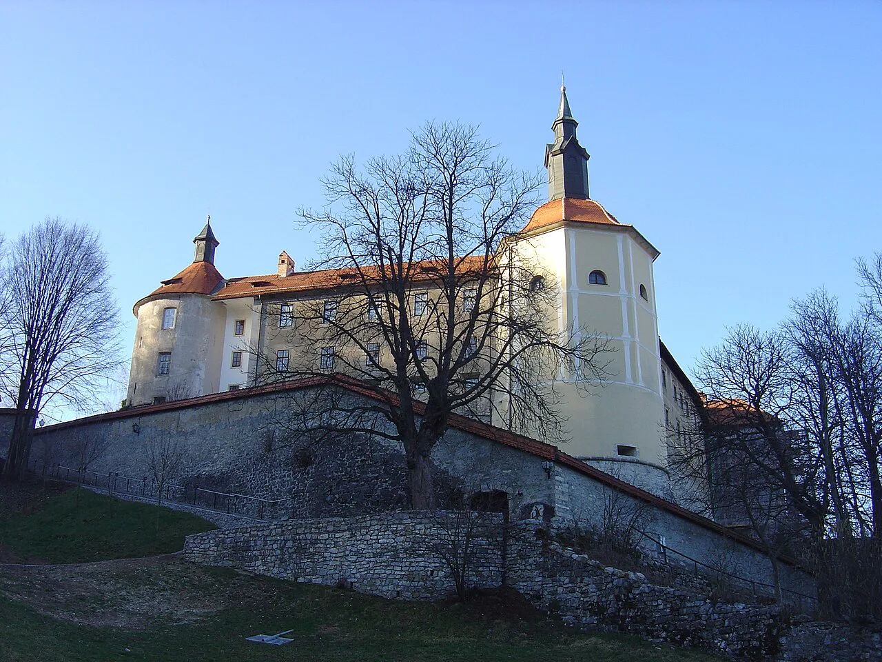Škofja Loka Castle from below.