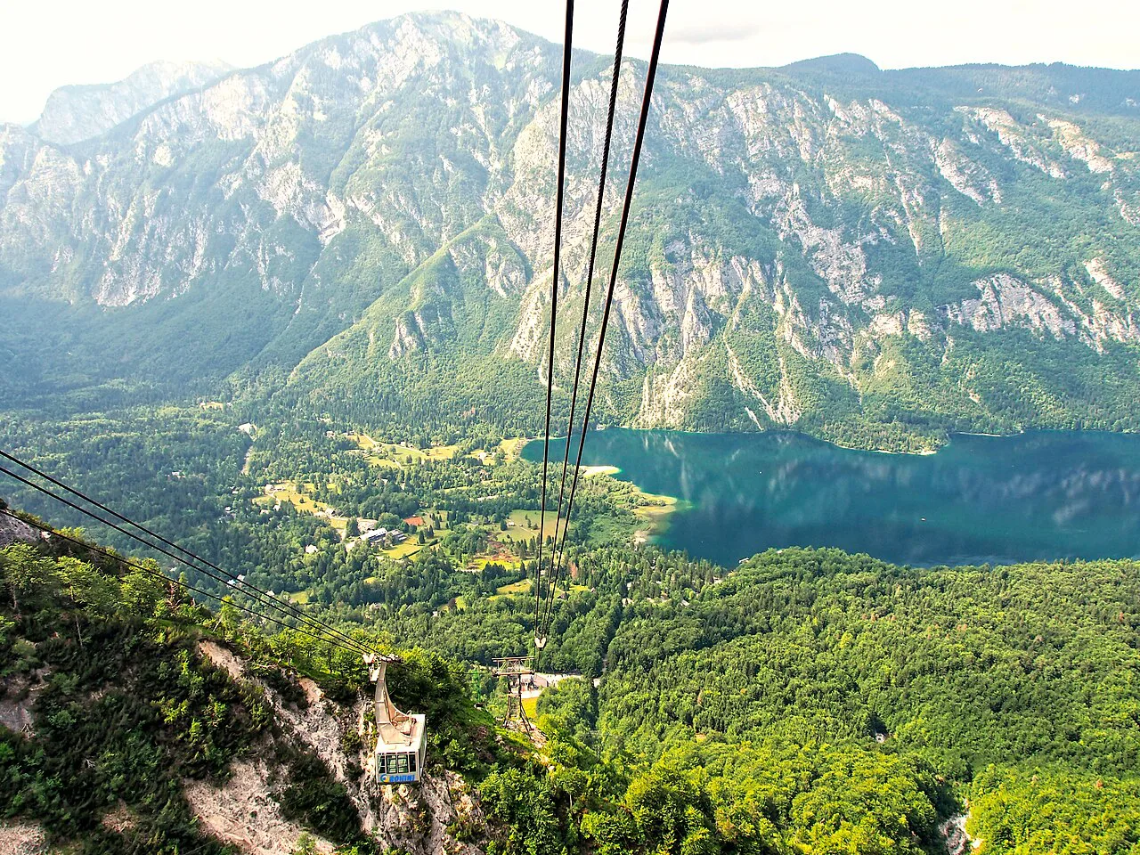 The Bohinj valley from the Vogel cable car.