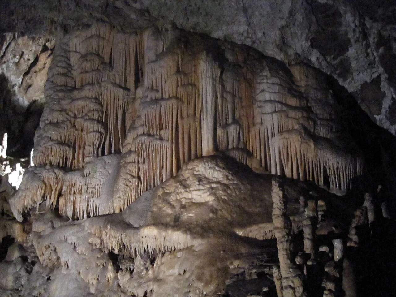 Formations in Postojna Cave.