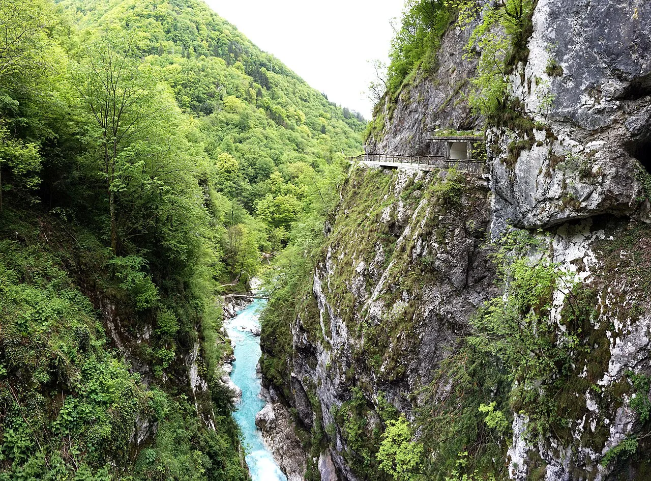 The Tolminka in the Tolmin Gorge.